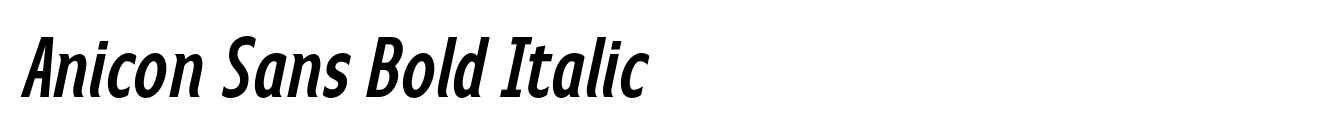 Anicon Sans Bold Italic